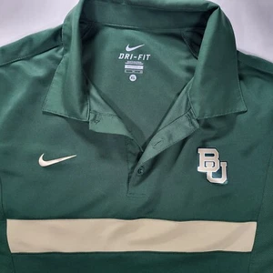 Baylor University Bears Men's XL Nike Team Dri-Fit Green Polo - Picture 1 of 9