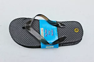 CHILD SIZE CREATOLOGY FLIP FLOPS SOLID BLACK – SIZE XXS 8.5” IN LENGTH - Picture 1 of 1