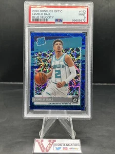 2020 Panini Donruss Optic LaMELO BALL RATED ROOKIE BLUE VELOCITY #153 PSA 9 Mint - Foto 1 di 5