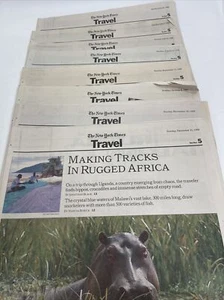 The New York Times :Sunday Travel Magazines Lot 8 1995 - Picture 1 of 9