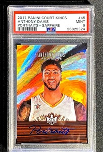 2017-18 Panini Court Kings Anthony Davis #45 Portraits SAPPHIRE /25 PSA 9 G3347