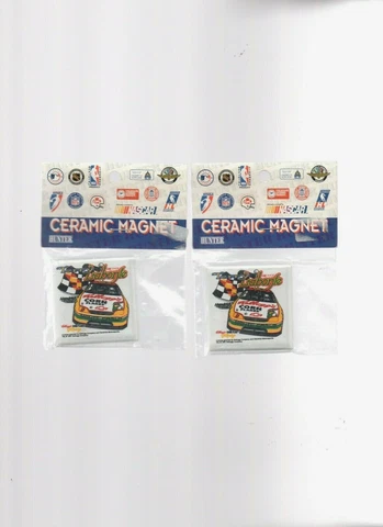 NASCAR Terry Labonte Kelloggs Corn Flakes Racing 1997 Ceramic Magnet Lot of 2 Cover