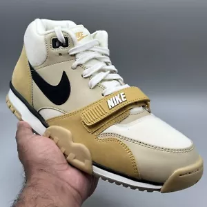 Nike Air Trainer 1 Mens Size 9 Coconut Milk Team Gold Sail Black DV7201 100 - Picture 1 of 9