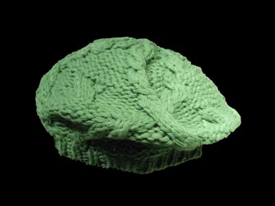 Sombreros Grace New York ERURA BOINA Tejido con Cable Elige Crema Naranja o Verde Nuevo con Etiquetas Foto 1 de 4