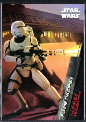 2015 Topps Star Wars The Force Awakens S1 First Order Rises #FO-4 Flametrooper - Image 1 of 2