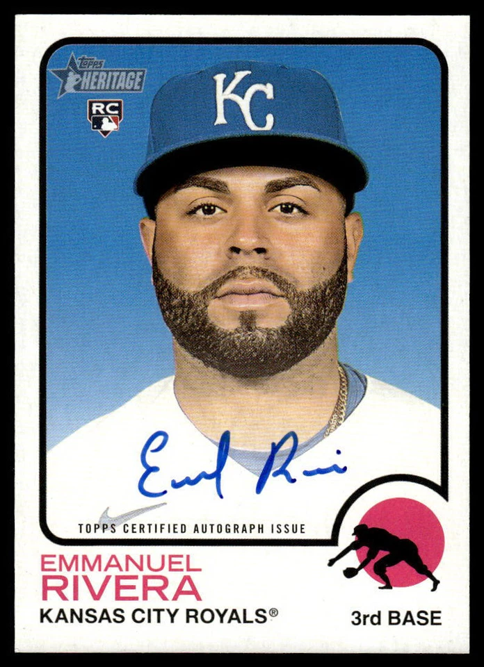 2022 Topps Heritage Emmanuel Rivera #ROA-ER Real One Auto Rookie Royals - Image 1 of 2