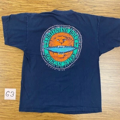 Винтажная мужская футболка 90-х большой молния африканский серфинг 80-е одинарная  - Изображение 1 из 4