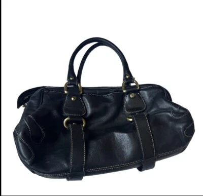 Francesco Biasia Дамская сумка сумочка с короткими ручками оборудование черный итальянский кожаный чехол - Изображение 1 из 4