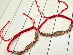 2 ST JUDE RED STRING BRACELET/ 2 PULCERAS DE HILO ROJO DE SAN JUDAS - Picture 1 of 3