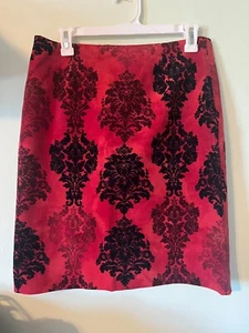 Harold's Womens Skirt Red and Black Size 8 - Picture 1 of 6