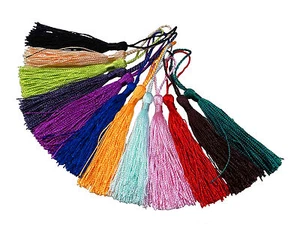 Colgante borla 13 cm borlas troddel selección de color pomo, QS10 - Imagen 1 de 20