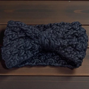 Old Navy Grobstrick Stirnband Ohrenwärmer Farbe Schwarz Neu mit Etikett - Bild 1 von 3