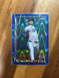 2025 Topps Chrome #151 Cole Ragans rifrattori blu Raywave #/150 - Foto 1 di 2
