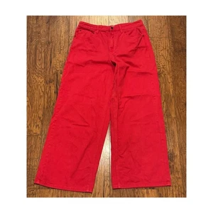 GUESS ORIGINALS Vtg 90's Red BAGGY Wide-Leg 13" Leg Jean Y2K Skater- Size 32x32 - Picture 1 of 7