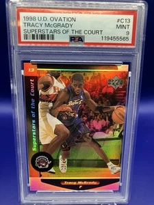 1998-99 Ovation Superstars Of The Court Tracy McGrady PSA 9 POP 4 Raptors HOF - Picture 1 of 2
