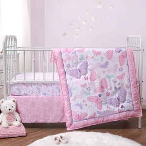 Juego de cama de cuna de bebé de 3 piezas The Peanutshell para niñas - recién nacido, bebé y T... - Imagen 1 de 6