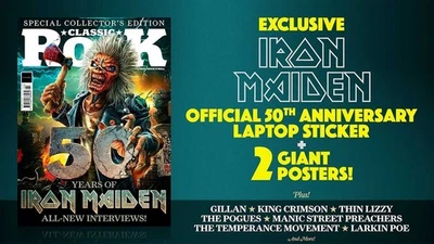CLASSIC ROCK #337 March 2025 50 YEARS OF IRON MAIDEN Mag 2 POSTERS Sticker @ NEW - Image 1 of 4