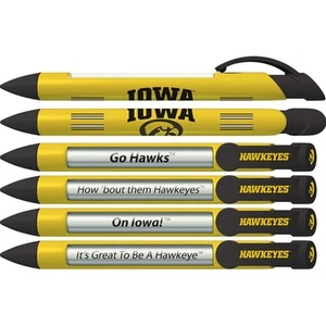 Bolígrafo de felicitación Iowa Hawkeyes Braggin' Rights mensaje giratorio juego de 6 bolígrafos 20539 - Imagen 1 de 1