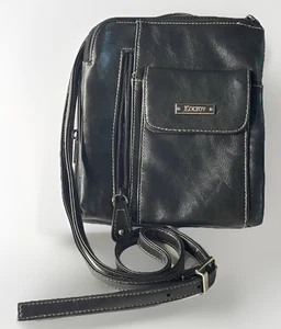 Koltov Crossbody Organizer schwarz mehrere Taschen Kunstleder Schultertasche - Bild 1 von 8