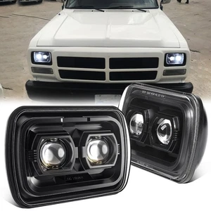 Pair 7x6 5x7'' LED Headlights Hi/Lo Sealed For Dodge Ram 50 1983-1993 Ramcharger - Bild 1 von 10