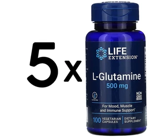 5 x Life Extension L-Glutamine, 500mg - 100 vcaps (169,90 EUR/kg) - Bild 1 von 1
