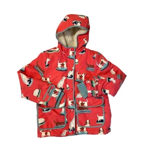 MINI BODEN Dog Puppy Canine Lover Winter Coat Jacket Fleece Lined size 9-10Y - Picture 1 of 9
