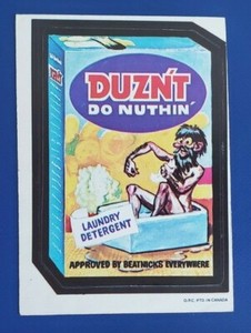 73 WACKY PACKAGES SERIES 1 TAN BACK  DUZN'T DETERGENT   @@  VERY RARE  @@