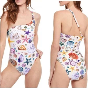 Gottex Damen Größe 6 One Shoulder bedruckter Einteiler Badeanzug - Bild 1 von 11