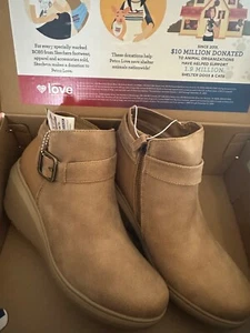 Mujeres SKECHERS BOBS Castaño Zapato Botas Flexibles Espuma con Memoria Luz 8.5 NUEVO - Imagen 1 de 4