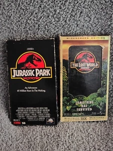 Jurassic Park and The Lost World Jurassic Park VHS selling as a set - Picture 1 of 3