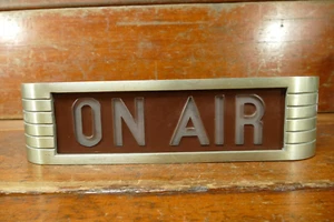 Vintage Original RCA Cast Aluminum ON AIR Warning Light For Studio & Sound Stage - Picture 1 of 9