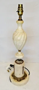 Antique Art Deco French White Marble Lamp - Picture 1 of 12