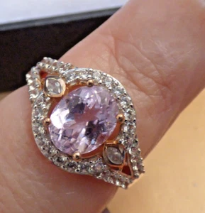 Kunzite Rose Gold Ring - Picture 1 of 18