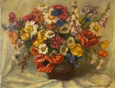 🔥 Antigua pintura al óleo impresionista holandesa de la década de 1940 - Corry Bernsen Foto 1 de 4