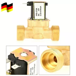 DC 12V Elektromagnet Ventil Wasser G3/4" Messing normal geschlossen Magnetventil - Bild 1 von 9