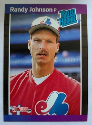 RANDY JOHNSON , 1989 DONRUSS RATED ROOKIE #42, EXPOS - Image 1 of 4