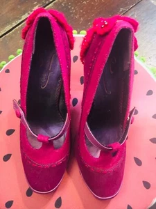 Poetic Licence Famous Floral Shoes Pink Purple Fuschia Size 4 VGC Stiletto - Picture 1 of 9