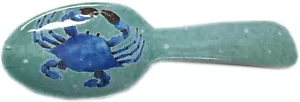 Melamine Blue Crab Design Spoon Rest - Picture 1 of 1