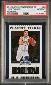 2019 Luka Doncic Panini Contenders Draft Picks Playoff Ticket /18 PSA 10 - Picture 1 of 2