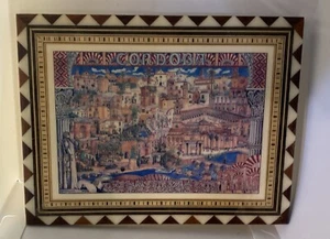 Hermosa placa de madera de ciudad Casa De La Artesania.  CORDOBA España Vista panorámica. 8x6 - Imagen 1 de 5