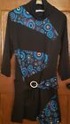 Womens Miss Look Top Size 10/12 Black And Multicoloured Good Condition 