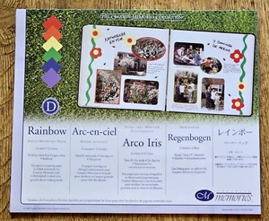 NEW Creative Memories RAINBOW Photo Mounting Paper (6 colors/12 sheets) Sealed - Picture 1 of 1