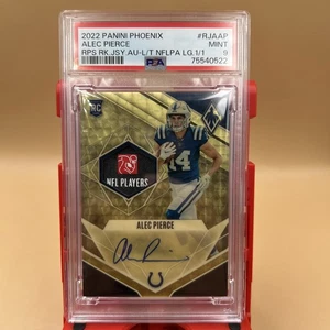 2022 Alec Pierce Gold Vinile Panini Phoenix NFL Giocatore RPA PSA 9 - Foto 1 di 6