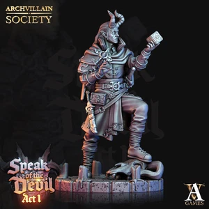 Infernal warlock miniature - DnD miniatures - Role Playing Game - Tabletop Mini - Picture 1 of 2
