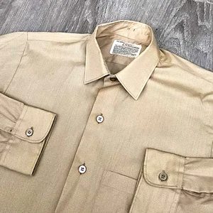 Camisa abotonada vintage años 50 60 Elbeco ejército de Estados Unidos de colección mediados de siglo trabajo utilitario 15,5 - Imagen 1 de 10