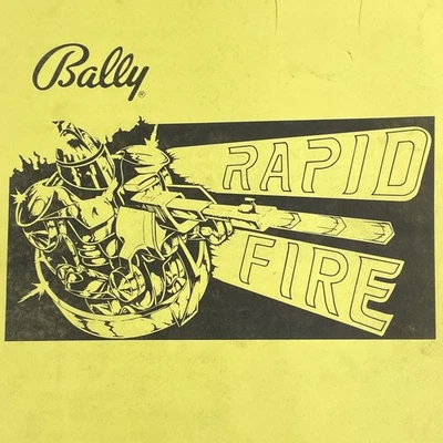 Bally Rapid Fire Pinball Machine Game Manual Schematics ORIGINAL - Image 1 of 3