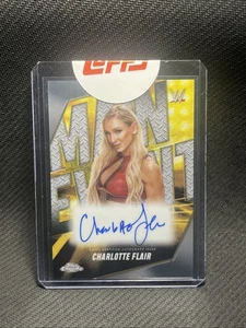 2025 TOPPS CHROME WWE CHARLOTTE FLAIR MAIN EVENT AUTO - Picture 1 of 2
