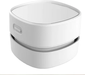 Mini Desktop Vacuum Cleaner Cordless USB Rechargeable White - Picture 1 of 5