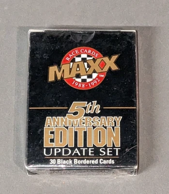 1992 MAXX Race Cards Update Set 5th Anniversary Black Bordered Cards Sealed a44 - Image 1 of 2