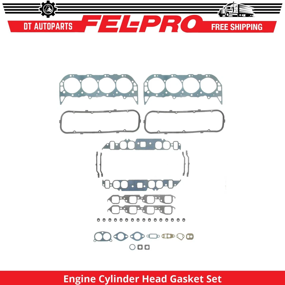 For 1966-1970 Pontiac Parisienne Engine Cylinder Head Gasket Set Fel-Pro 1967 - Image 1 of 1